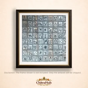 Sacred Symbols – Godna in Mithila (22 × 30 inches)