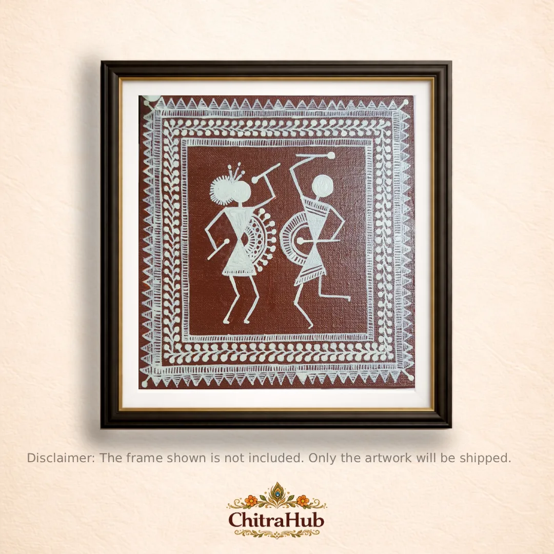 Tribal Dance-Warli (20cm × 20cm)