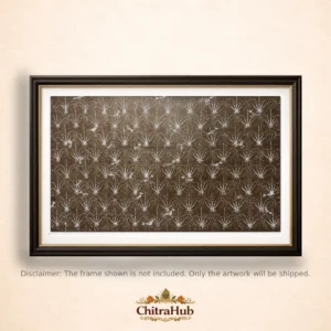 Rhythms of the Warli Fields (12 × 16 inches)