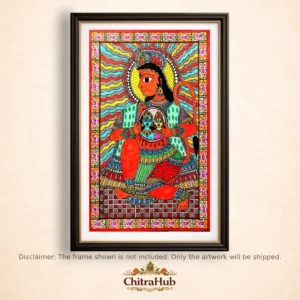 Madhubani – Hanuman (Hriday Me Ram) 8.2 × 11.6 Inches