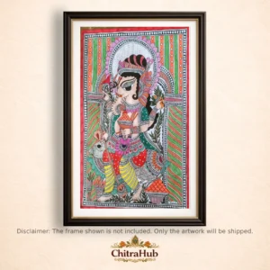 Mangalmurti in Madhubani (11.7 × 16.5 Inches) By Ruchi Saxena