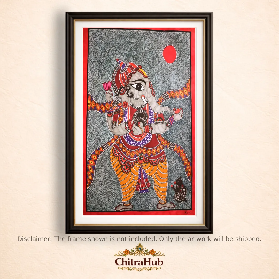 Anandmay Ganpati(11.7 × 16.5 Inches) By-Ruchi Saxena