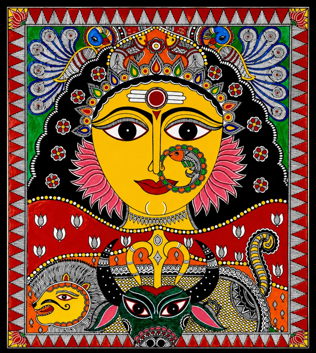Maa Durga – Divine शक्ति _40 × 49 cm (15.7 × 19.3 inches approx.)