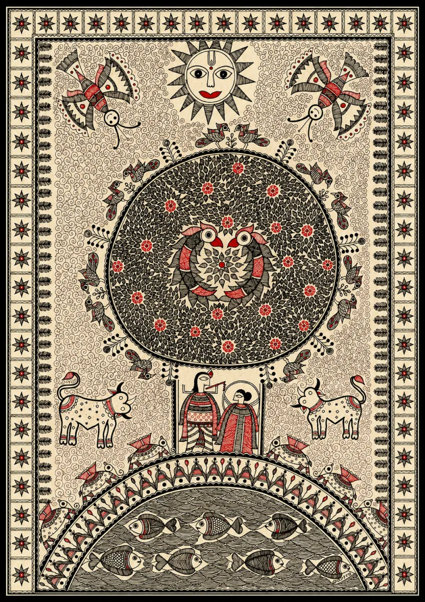 Godna Tree of Life _(22 × 15 inches)