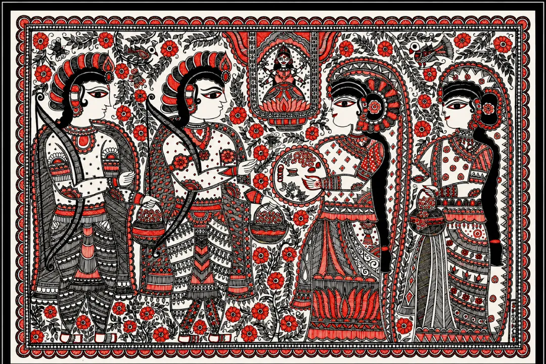 Ram Sita Vivah (56 × 38.5 cm)