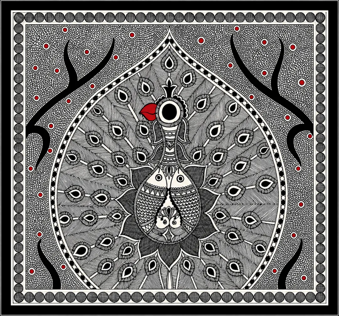 Peacock – Symbol of Grace and Prosperity (27.5 × 25.5 cm)