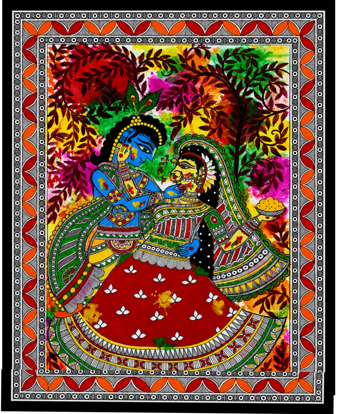 Radha Krishna – Divine Colors of Love - 29 × 39 cm (11.4 × 15.3 inches approx.)