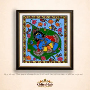 Bal Krishna on Lotus Leaf_29.5 × 39 cm (11.6 × 15.3 inches approx.)