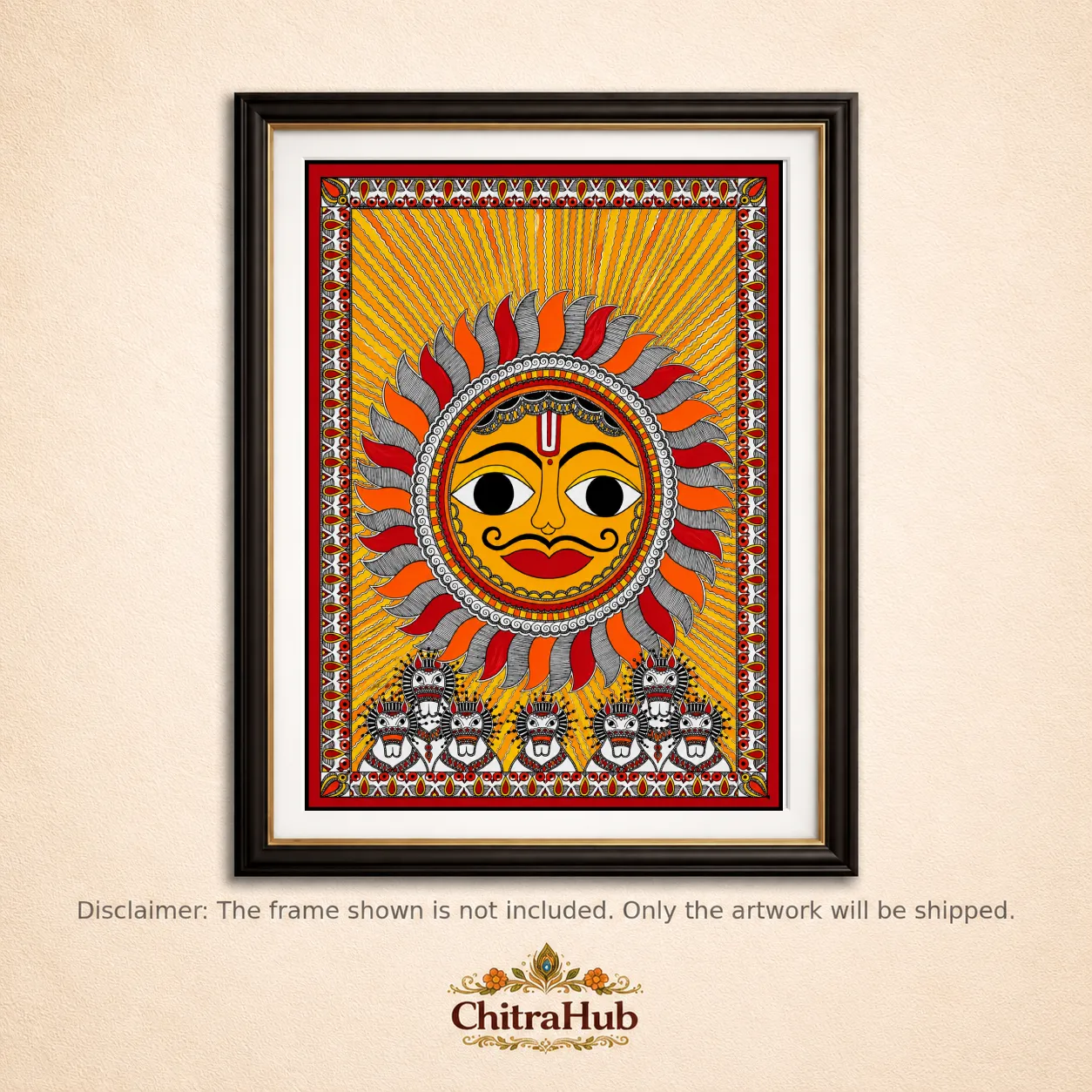 Surya Dev – Radiance of Life (22 × 15 inches)