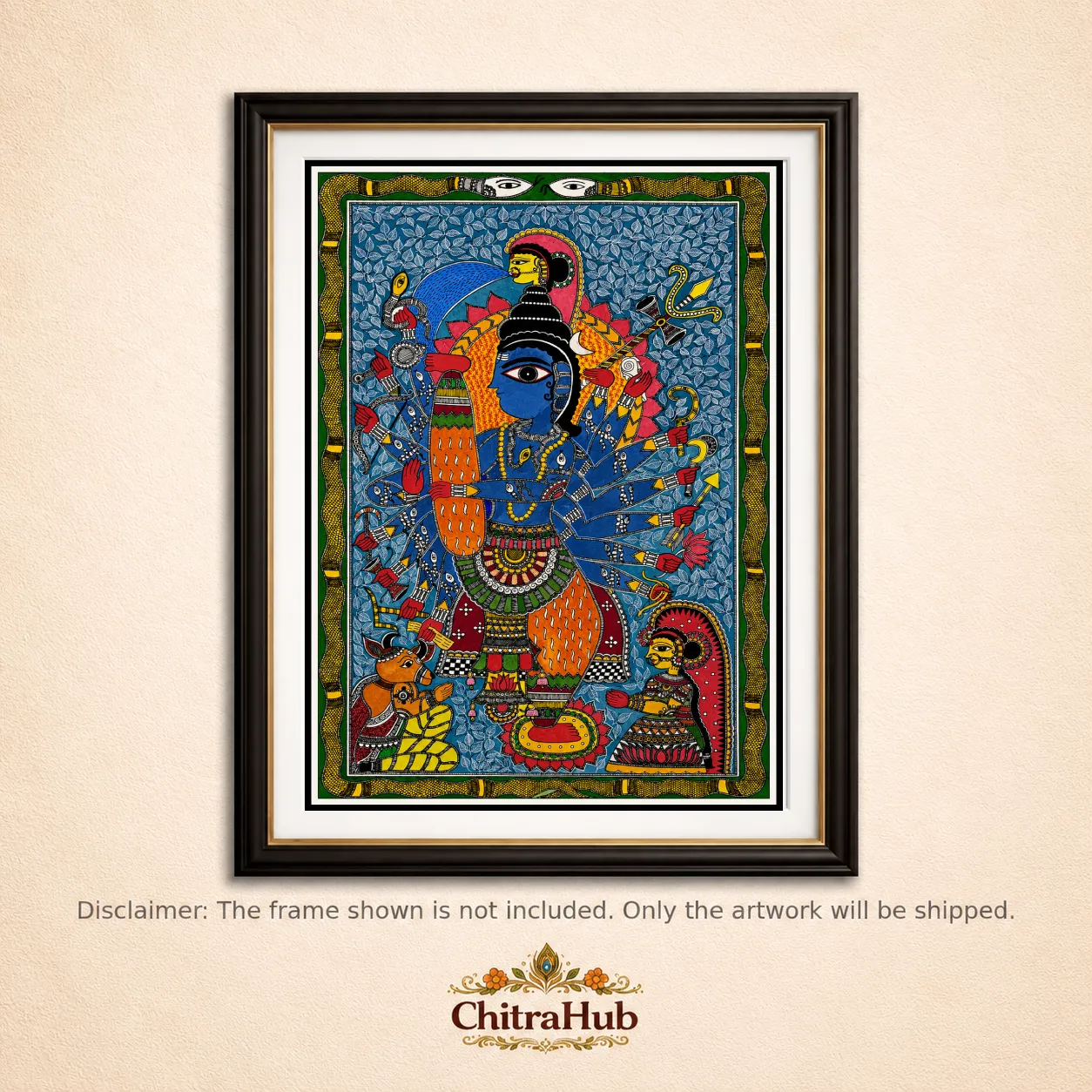 Ardhanarishvara – Divine Balance of Shiva and Shakti (37.5 × 55.5 cm)