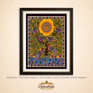 Surya Vriksha – Garden of Life and Harmony (48.5 × 59 cm)