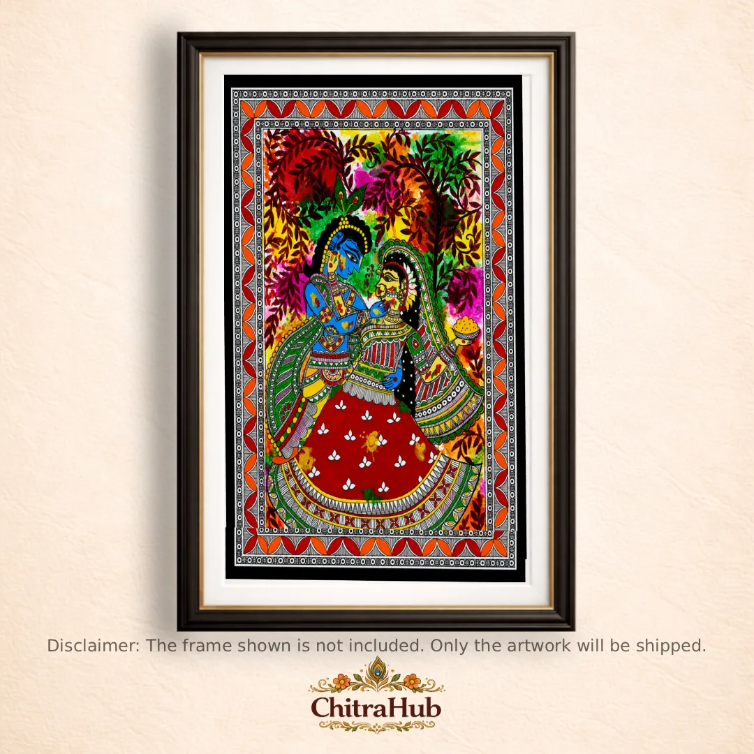 Radha Krishna – Divine Colors of Love - 29 × 39 cm (11.4 × 15.3 inches approx.)