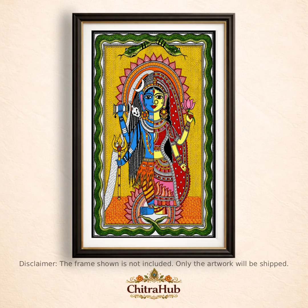 Ardhanarishvara – Union of Shiva & Shakti_29.5 × 39 cm (11.6 × 15.3 inches approx.)