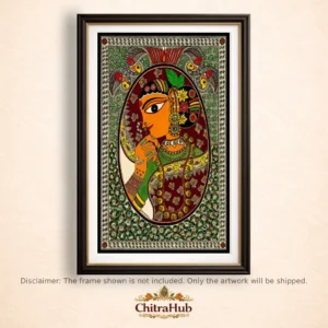 Tribal girl in Mithila (22 × 15 inches)