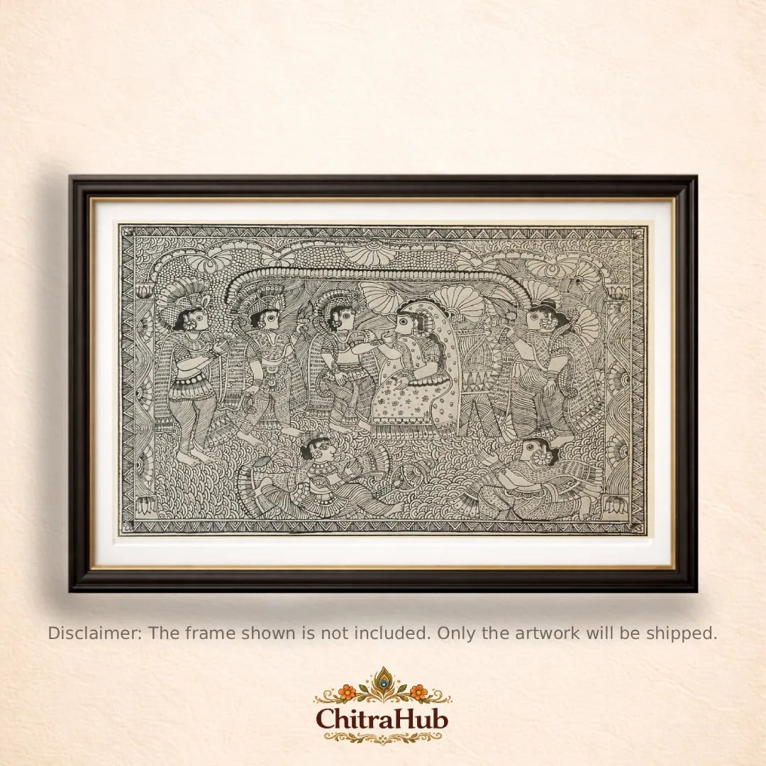 Ram Darbar Godna (22 × 15 inches)