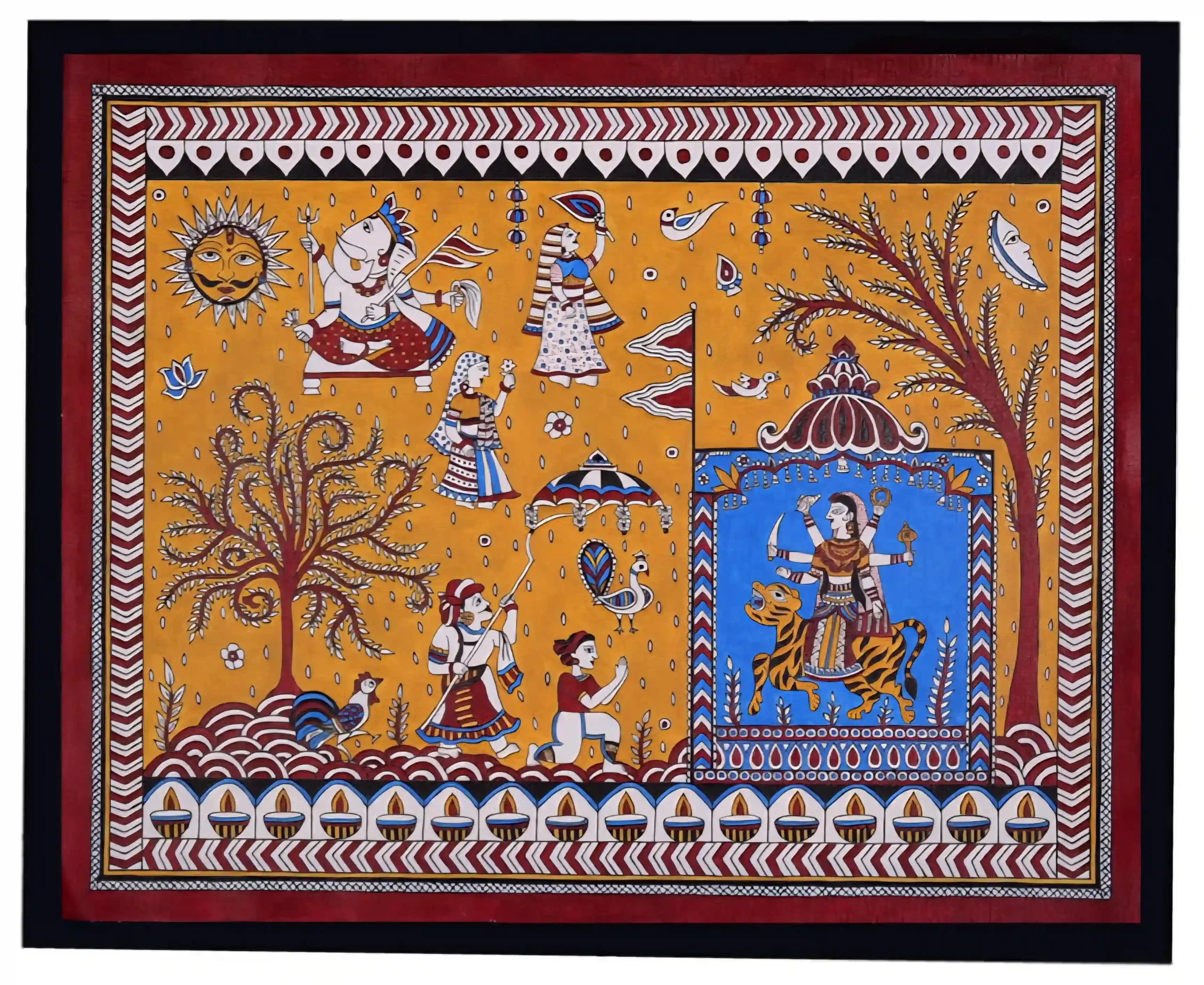 Goddess Glory – Mata ni Pachhedi (40 × 50 cm)